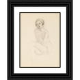 thumbnail image 1 of Frederick Carl Frieseke 11x14 Black Ornate Wood Framed Double Matted Museum Art Print Titled: Sketchbook, Sketch 4 (ca. 1921-1930), 1 of 5