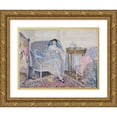 thumbnail image 1 of Frederick Carl Frieseke 14x12 Gold Ornate Wood Frame and Double Matted Museum Art Print Titled - In the Boudoir (1914), 1 of 4