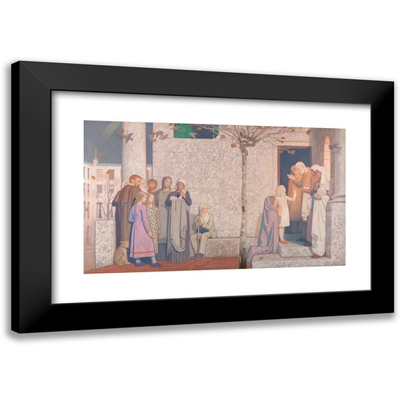 Frederick Cayley Robinson 18x12 Black Modern Framed Museum Art Print Titled - The Doctor (1916)