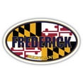 thumbnail image 1 of Frederick City Maryland State Flag | MD Flag Frederick County Oval State Colors Bumper Sticker Car Decal 3x5 inches, 1 of 3