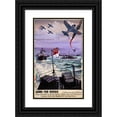 thumbnail image 1 of Frederick Donald Blake 16x24 Black Ornate Framed Double Matted Museum Art Print Titled: Arms for Russia - a Great Convoy of British Ships Escorted by Soviet Fighters Sails into Mur, 1 of 5