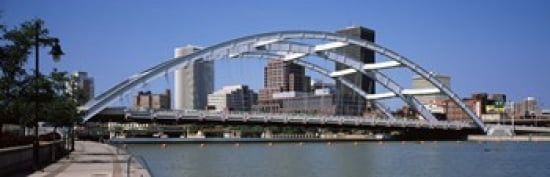 Frederick Douglas-Susan B Anthony Memorial Bridge across the Genesee River Rochester Monroe County New York State USA 2011 Canvas Art - Panoramic Images (36 x 12)