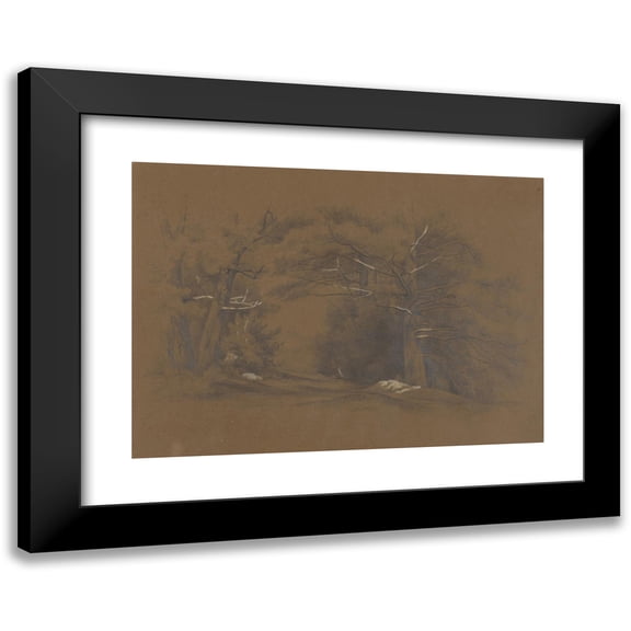 Frederick Frank Durand 14x11 Black Modern Framed Museum Art Print Titled - Landscape, Bolton, Ny