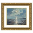 thumbnail image 1 of Frederick Judd Waugh 14x12 Gold Ornate Wood Frame and Double Matted Museum Art Print Titled - The Risen Moon (1926), 1 of 4