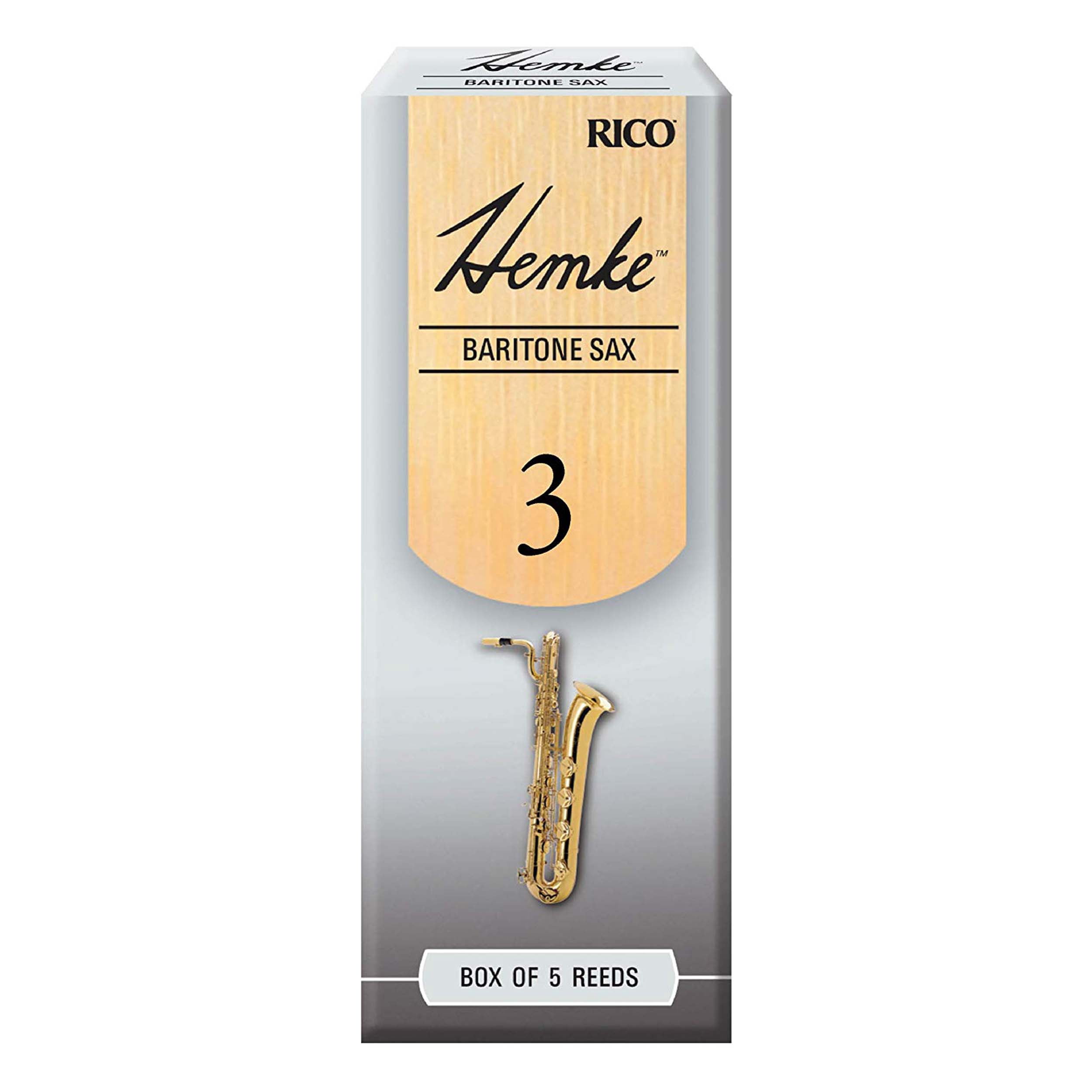 Frederick L. Hemke Baritone Saxophone Reeds, Strength 3.0, 5 Pack