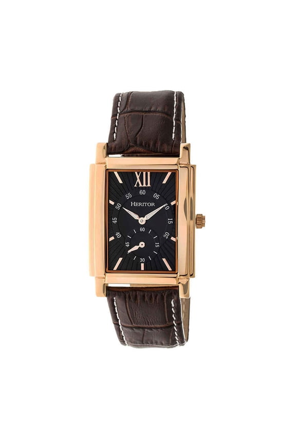 Frederick Leather-Band Watch - Rose Gold/Black