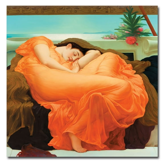 Frederick Leighton 'Flaming June' Canvas Art