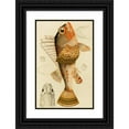 thumbnail image 1 of Frederick McCoy 17x24 Black Ornate Framed Double Matted Museum Art Print Titled: Fishes XI (1885-1890), 1 of 5