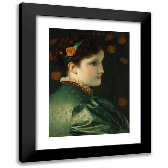 Frederick Sandys 11x14 Black Modern Framed Museum Art Print Titled - The Beautiful Giroflee Yellow (1869)