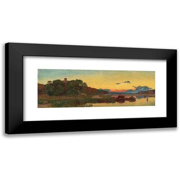 Frederick Sandys 14x8 Black Modern Framed Museum Art Print Titled - Whitlingham, Norfolk
