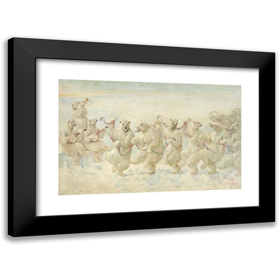 Frederick Stuart Church 14x11 Black Modern Framed Museum Art Print Titled - The Polar Bear Dance (1915)