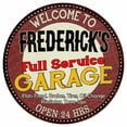 thumbnail image 1 of Frederick's Full Service Garage 14" Round Metal Sign Man Cave Decor 100140037493, 1 of 1