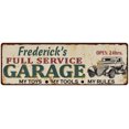 thumbnail image 1 of Frederick's Full Service Garage Metal Sign 6x18 Rusty Man Cave 206180047178, 1 of 1