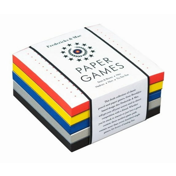 Fredericks & Mae Paper Games: Dots & Boxes - Hex - Hedron - Nim - Tic-Tac-Toe (Other)