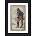 thumbnail image 1 of Frederik Collett 16x24 Black Ornate Framed Double Matted Museum Art Print Titled: Fisherman (1871), 1 of 5