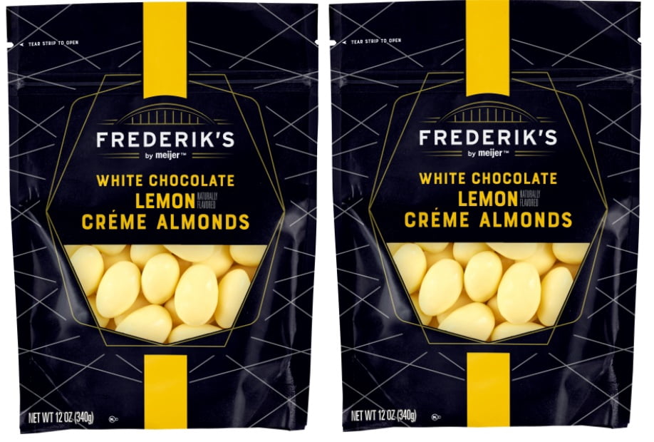 Frederik's White Chocolate Lemon Creme Almonds, 12 Ounces (2 Bags)