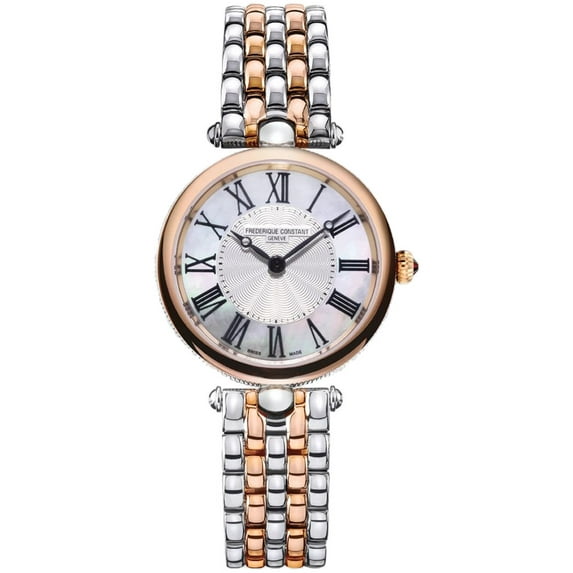 Frederique Constant Classics Art Deco Two-Tone Stainless Steel Mother-of-Pearl Dial Quartz Womens Watch FC-200MPW2AR2B
