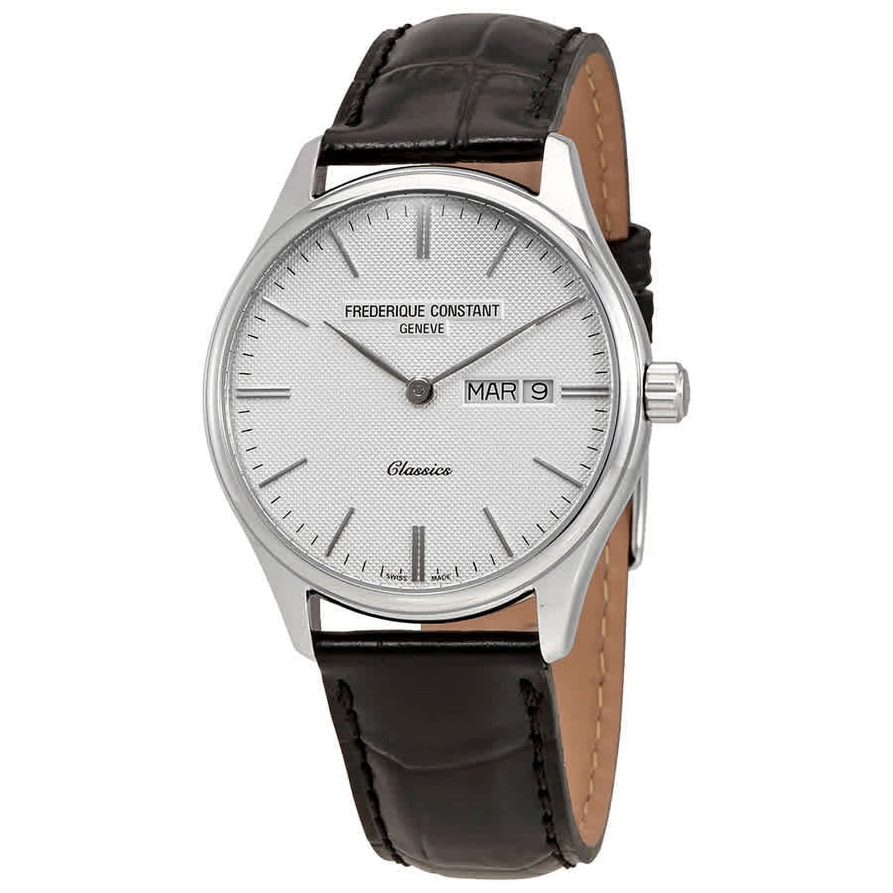 Frederique Constant Classics Quartz Silver Colored Dial Day/Date