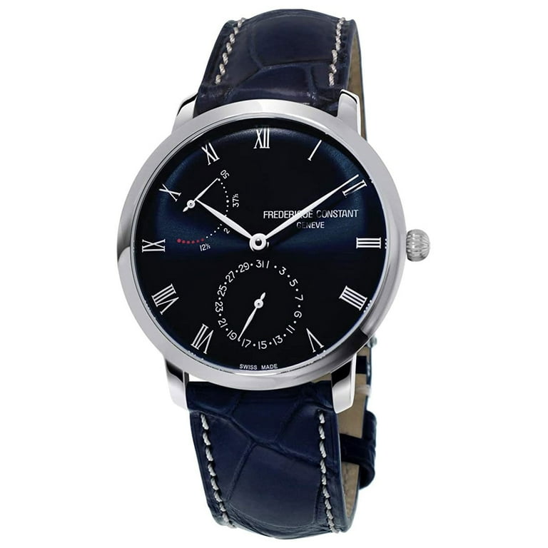 Frederique Constant Slimline Automatic Power Reserve Blue Men s Watch FC 723NR3S6 Walmart