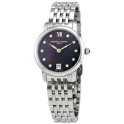 Frederique Constant Womens Slimline Grey MOP Dial Quartz Watch FC-220MPBD1S26B