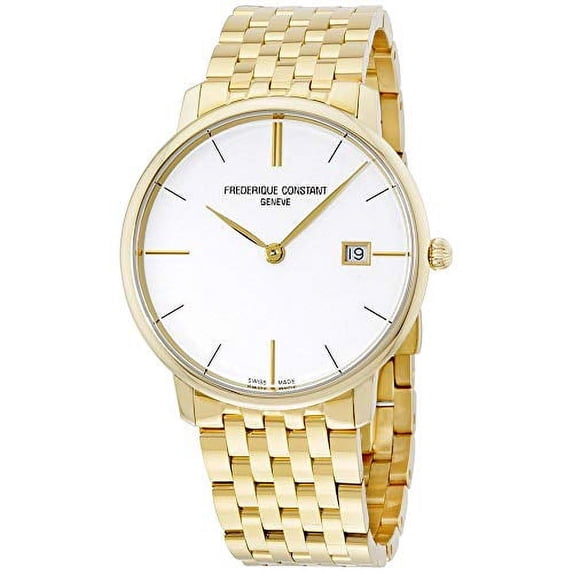Frederique Constant Women's FC-220V5S5B 'Slimline' Gold-Tone Stainless Steel Watch