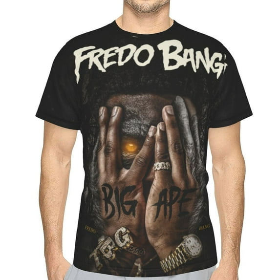 Fredo Bang Unisex 3d Pattern Printed Short Sleeve T-Shirts Casual Graphics Tees Small
