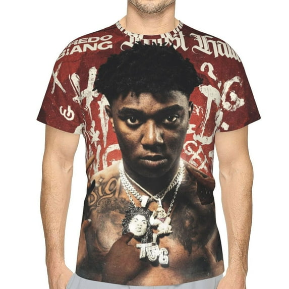 Fredo Bang Unisex 3d Pattern Printed Short Sleeve T-Shirts Casual Graphics Tees Small