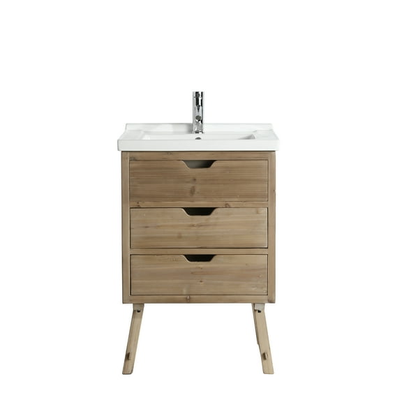 Fredric 24" Reclaimed wood Single Sink Vanity in Natural