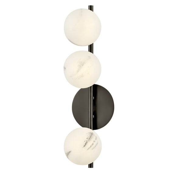 Fredrick Ramond 41900 Selene 3 Light 21" Tall Wall Sconce - Black