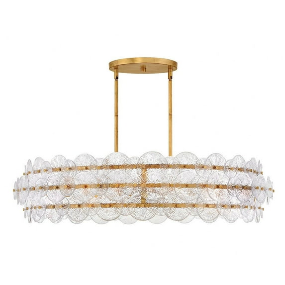 Fredrick Ramond Fr30124 Rene 8 Light 45" Wide Ring Chandelier - Brass