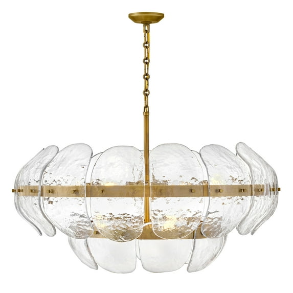 Fredrick Ramond Fr30516 Lillia 9 Light 36" Wide Drum Chandelier - Brass