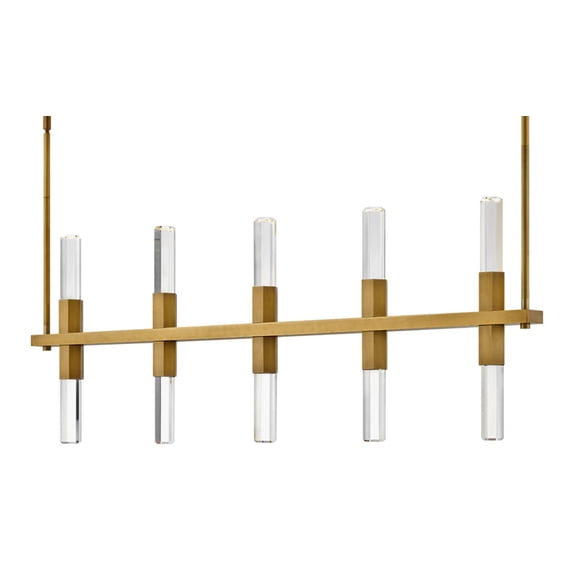 Fredrick Ramond Fr30608 Cecily 10 Light 54" Wide Led Linear Chandelier - Brass