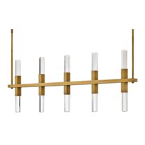 Fredrick Ramond Fr30608 Cecily 10 Light 54" Wide Led Linear Chandelier - Brass