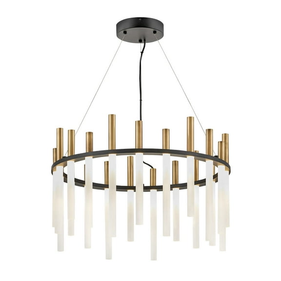 Fredrick Ramond Fr30706 Echo 20 Light 26" Wide Led Ring Chandelier - Black