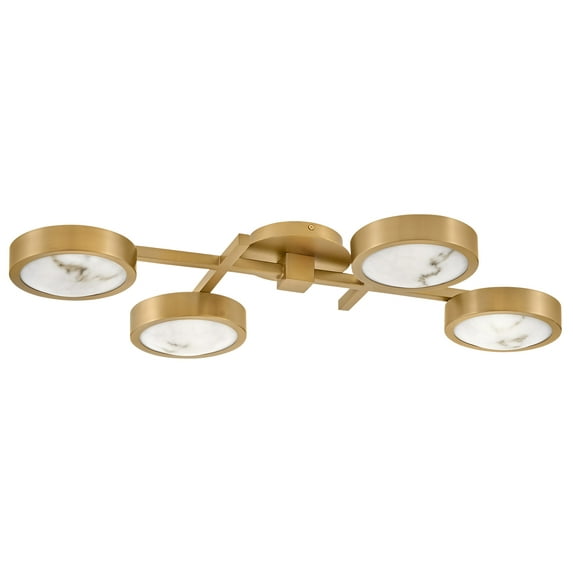 Fredrick Ramond Fr31013 Cava 30" Wide Flush Mount Ceiling Fixture - Brass