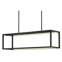 Fredrick Ramond Fr31038 Onyx 45" Wide Led Linear Chandelier - Black