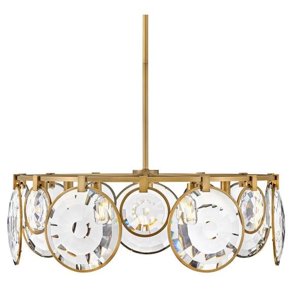 Fredrick Ramond Fr31265 Nala 7 Light 31" Wide Drum Pendant - Brass