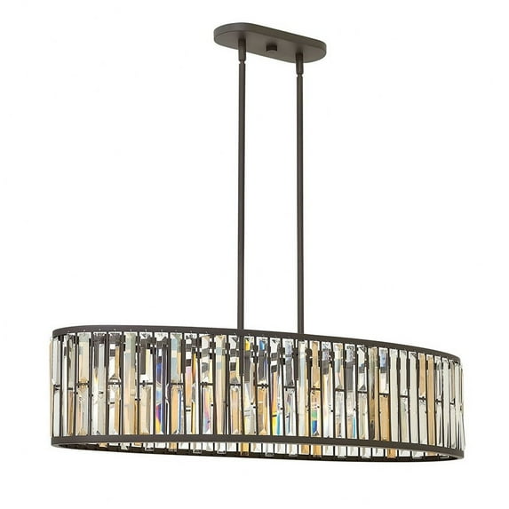 Fredrick Ramond Fr33738 6 Light Chandelier From The Gemma Collection - Bronze