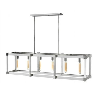 Fredrick Ramond Fr36018 Empire 6 Light 48" Wide Linear Chandelier - Nickel