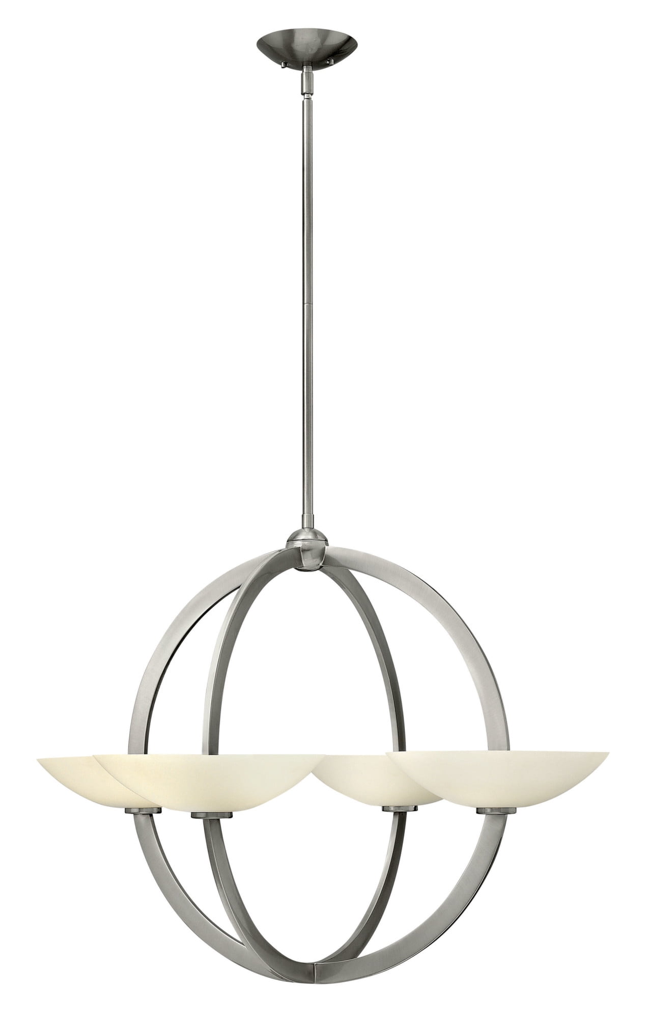 Elegant Method 8-Light Brushed Nickel Globe Chandelier
