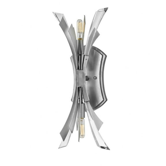 Vida-Two Light Wall Sconce-9 Inches Wide By 17.25 Inches Tall-Glacial Finish Fredrick Ramond Lighting Fr40902gg