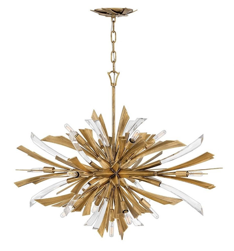 Vida Burnished Gold 13-Light Sputnik Sphere Chandelier