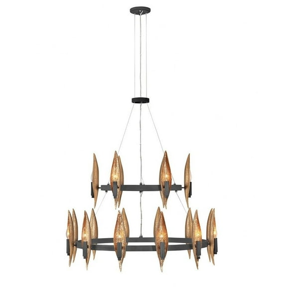 Fredrick Ramond Fr44009 Willow 18 Light 36" Wide Taper Candle Style Chandelier - Carbon