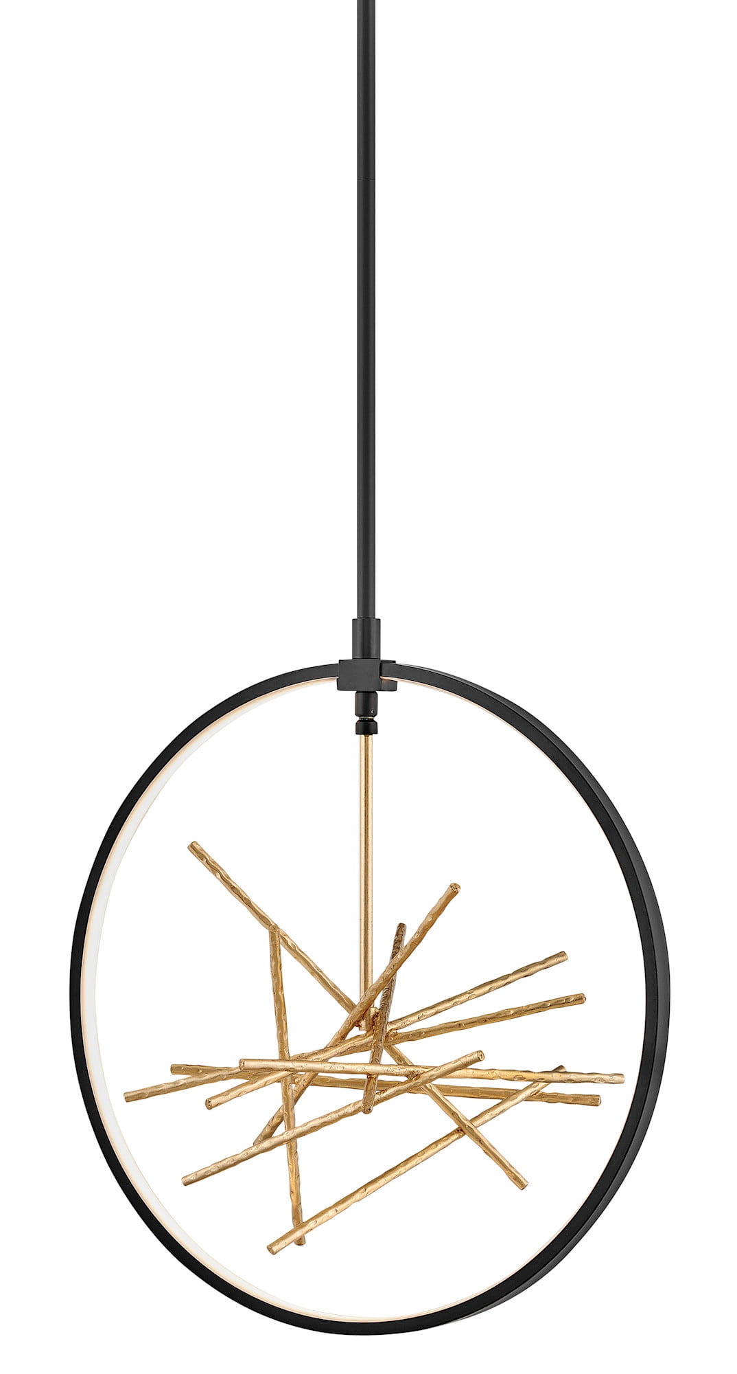 Styx Black and Brass LED Pendant Light
