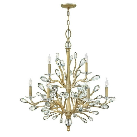 Fredrick Ramond Fr46809cpg 9 Light 2 Tier Candle Style Chandelier From The Eve Collection