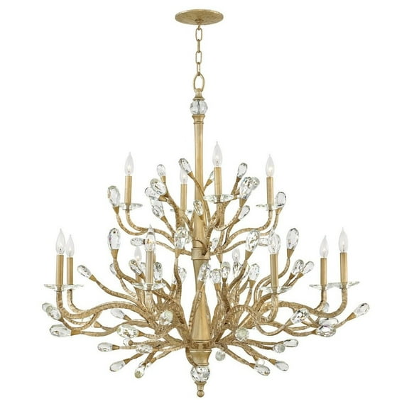 Fredrick Ramond Fr46810cpg 12 Light 2 Tier Candle Style Chandelier From The Eve Collection