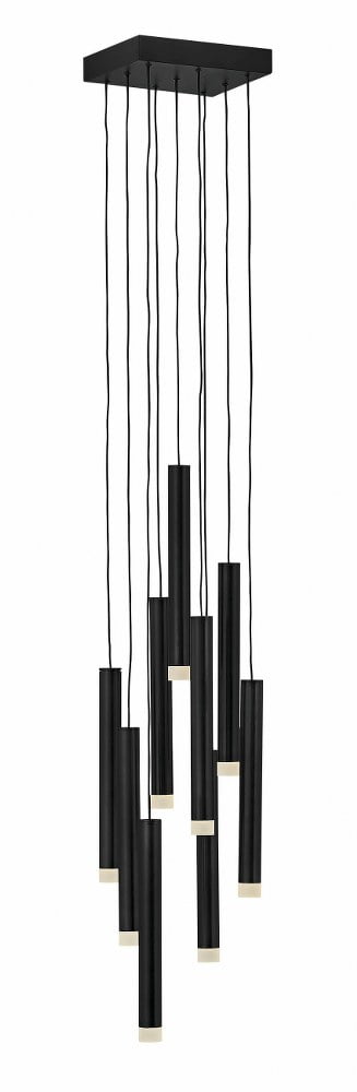 Harmony Black Brass 9-Light LED Adjustable Cluster Pendant