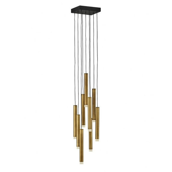 Vida-Six Light Medium Pendant-8 Inches Wide By 52.5 Inches Tall-Heritage Brass Finish Fredrick Ramond Lighting Fr49906hbr