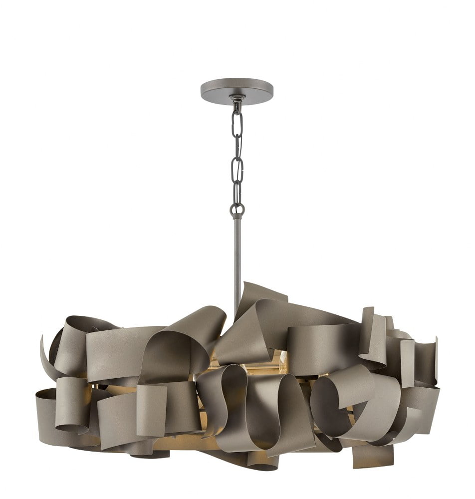 Delfina 26" Metallic Matte Bronze Geometric Chandelier