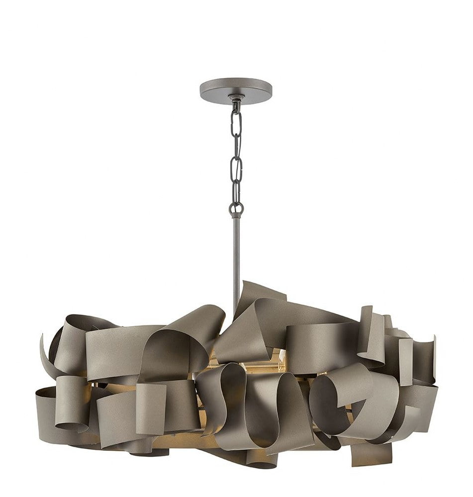 Delfina 26" Metallic Matte Bronze Geometric Chandelier